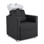 Barberpub fauteuil de coiffure avec lavabo fauteuil de lavage inclinable fauteuil de lavage w8010bk