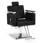 Barberpub fauteuil de coiffure avec pompe hydraulique pivotant � 360� r�glable en hauteur 2073 (noir) ...