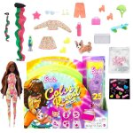 Barbie color reveal fluo hcd27 - poup�e 25 surprises tie - dye avec animal rollers et accessoires