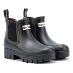 Barbour halton bottes en caoutchouc noires pour femmes