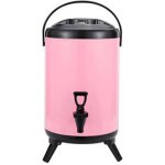 Baril de boisson chaude et froide isol� avec robinet pour les f�tes (rose)