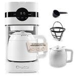 Barista machine  caf cran led 900w blanc avec verseuse isotherme