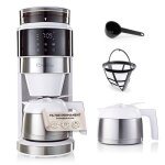 Barista machine  caf avec cran tactile digital 800w blanc avec moulin + verseuse isotherme