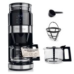 Barista machine  caf filtre grind avec moulin cran tactile led & minuterie - 900w