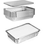 Barquettes aluminium - 10 pices - 1750ml - couvercle inclus - jetables et recyclables