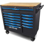 Servante datelier - barracuda tools - ultra pro - 12 tiroirs - 259 outils - noir