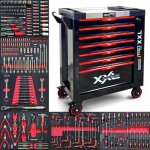 Servante datelier - barracuda tools - munich - 7 tiroirs - 254 outils - rouge