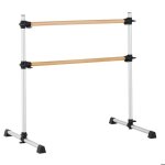 Barre de ballet portable autoportante - duoku - cd - wdg05 - double barre h�tre 1260 mm - r�glable 170?1165 ...
