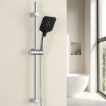 Barre de douche - sans mitigeur - 150 cm - 3 modes - acier inoxydable - flexible pvc 15 m Barre de douche - sans mitigeur - 150 cm - 3 modes - acier inoxydable - flexible pvc 15 m