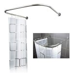 Barre de douche - tringle de douche - tringle à rideau de douche en forme de u - installation sans trou ... Barre de douche - tringle de douche - tringle à rideau de douche en forme de u - installation sans trou ...