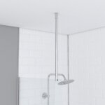 Barre de fixation plafond pour douche a l'italienne - barre de fixation plafond 60cm recoupable
