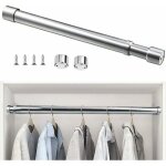 Barre de penderie extensible en acier inoxydable 51cm 80cm tringle rideaux tlescopique ajustable tube ...