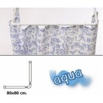 Barre pour rideau de douche - aft - universel - aluminium blanc - 80x170 cm - accessoires salle de bain ...