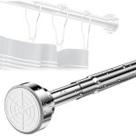 Barre de rideau de douche sans perçage - extensible - 80 - 140 cm convient pour rideaux et salles de ... Barre de rideau de douche sans perçage - extensible - 80 - 140 cm convient pour rideaux et salles de ...