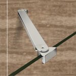Barre de stabilisation pour douche  litalienne - aica - 30cm - aluminium chrom
