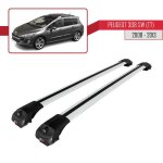 Barres de toit ace - 1 railing pour peugeot 308 sw (t7) 2008 - 2013 - gris - charge maximale 75 kg