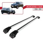 Barres de toit ace - 1 railing porte - bagages pour nissan qashqai + 2 (nj10) 2008 - 2013 - gris