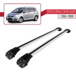 Barres de toit ace - 1 railing porte - bagages de voiture pour toyota corolla verso (e120) 2004 - 2008 ...