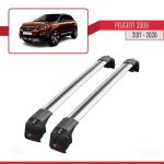 Barres de toit - ace - 2 - peugeot 3008 - aluminium - gris - charge utile < 300 kg Barres de toit - ace - 2 - peugeot 3008 - aluminium - gris - charge utile < 300 kg