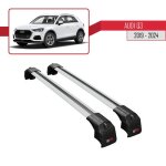 Pour audi q3 (f3) 2019 - 2025 barres de toit ace - 2 railing porte - bagages de voiture / gris Pour audi q3 (f3) 2019 - 2025 barres de toit ace - 2 railing porte - bagages de voiture / gris