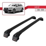 Barres de toit ace - 2 railing pour audi q7 (4m) 2016 - 2023 - noir