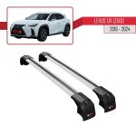 Pour lexus ux (za10) 2019 - 2025 barres de toit ace - 2 railing porte - bagages de voiture / gris Pour lexus ux (za10) 2019 - 2025 barres de toit ace - 2 railing porte - bagages de voiture / gris