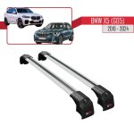 Barres de toit ace - 2 railing porte - bagages pour bmw x5 (g05) 2019 - 2024 - gris