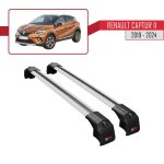 Pour renault captur ii 2019 - 2025 barres de toit ace - 2 railing porte - bagages de voiture / gris