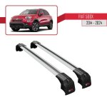 Pour fiat 500x 2014 - 2025 barres de toit ace - 2 railing porte - bagages de voiture / gris Pour fiat 500x 2014 - 2025 barres de toit ace - 2 railing porte - bagages de voiture / gris