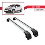 Barres de toit ace - 2 railing porte - bagages de voiture / gris - opel - vauxhall mokka 2013 - 2019