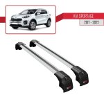 Barres de toit ace - 2 railing porte - bagages de voiture pour kia sportage (ql) 2017 - 2022 - gris