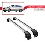 Barres de toit ace - 2 railing porte - bagages de voiture pour mercedes c - class (s205) - gris Barres de toit ace - 2 railing porte - bagages de voiture pour mercedes c - class (s205) - gris