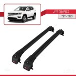 Compatible avec jeep compass 2017 - 2025 ace - 2 barres de toit railing porte - bagages de voiture noir ... Compatible avec jeep compass 2017 - 2025 ace - 2 barres de toit railing porte - bagages de voiture noir ...