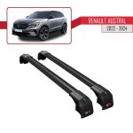 Barres de toit ace - 2 railing porte - bagages de voiture pour renault austral 2022 - 2024 - noir