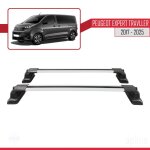 Barres de toit - ace - 3 - compatible peugeot expert traveller 2017 - 2025 - aluminium - 2 barres - charge ...