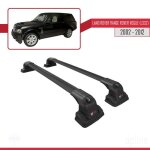 Barres de toit - ace - 3 - compatible range rover vogue (l322) - aluminium - noir - 2 barres