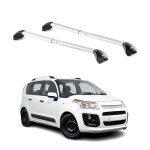 Barres de toit pour citroen c3 picasso 2009 - 2017 gris argent� 2 pi�ces abe