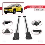 Barres de toit pour fiat grande panda 2025 - 2026 fly model railing porte - bagages de voiture gris aluminium ...