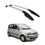Barres de toit longitudinales pour fiat panda 2003 - 2012 gris 2x