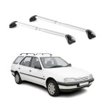 Barres de toit pour peugeot 405 406 407 wagon 1988 - 2012 gris argent� 2x abe
