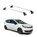 Barres de toit pour renault scenic iii 2009 - 2016 gris argent� 2 pi�ces abe