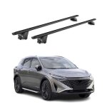Barres de toit transversales abe pour nissan qashqai j12 2021 - 2025 alu noir 2x