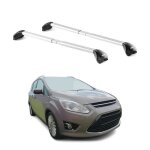 Barres de toit transversales pour ford c - max 7 2010 - 2019 gris argent� 2x abe