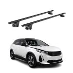 Barres de toit transversales pour peugeot 3008 2016 - 2025 alu noir 2 pi�ces abe