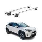 Barres de toit transversales pour toyota yaris cross 2020 - 2025 alu gris 2x abe