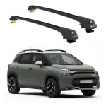 Barres de toit turtle air - 1 citroen c3 aircross 2018 2019 2020 2021 2022 2023 2024 (suv) noir