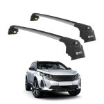Barres de toit turtle air - 2 peugeot 3008 all 2017 2018 2019 2020 2021 2022 2023 2024 (suv) argent
