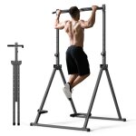 Barre de tractionchaise romaine station reglable multifonctions dips banc de musculation power tower ...