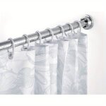 Barre tringle pour rideau de douche ou baignoire extensible sans per�age r�sistant aux rayures 63 - 100 ...
