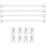 Barres de vitrage extensibles tringle à rideau sans perçage pour fenêtres pvc 4 pièces 40 - 60 cm odipie ... Barres de vitrage extensibles tringle à rideau sans perçage pour fenêtres pvc 4 pièces 40 - 60 cm odipie ...